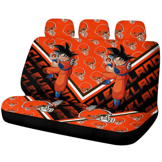 Cleveland Browns Car Back Seat Covers Custom Car Accessories For Fans - Gearcarcover - 1