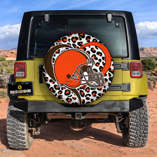 Cleveland Browns Spare Tire Cover Custom For Fans - Gearcarcover - 2