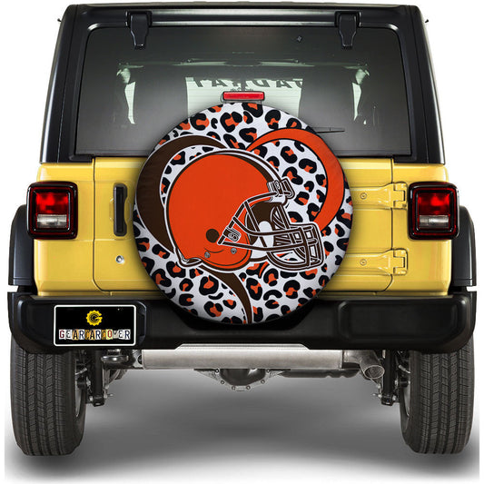 Cleveland Browns Spare Tire Cover Custom For Fans - Gearcarcover - 1