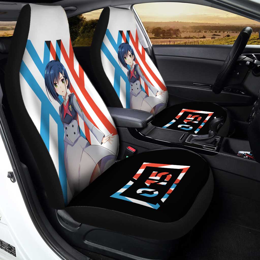 Code 015 Ichigo Car Seat Covers Custom Darling In The Franxx Anime Car Accessories - Gearcarcover - 2