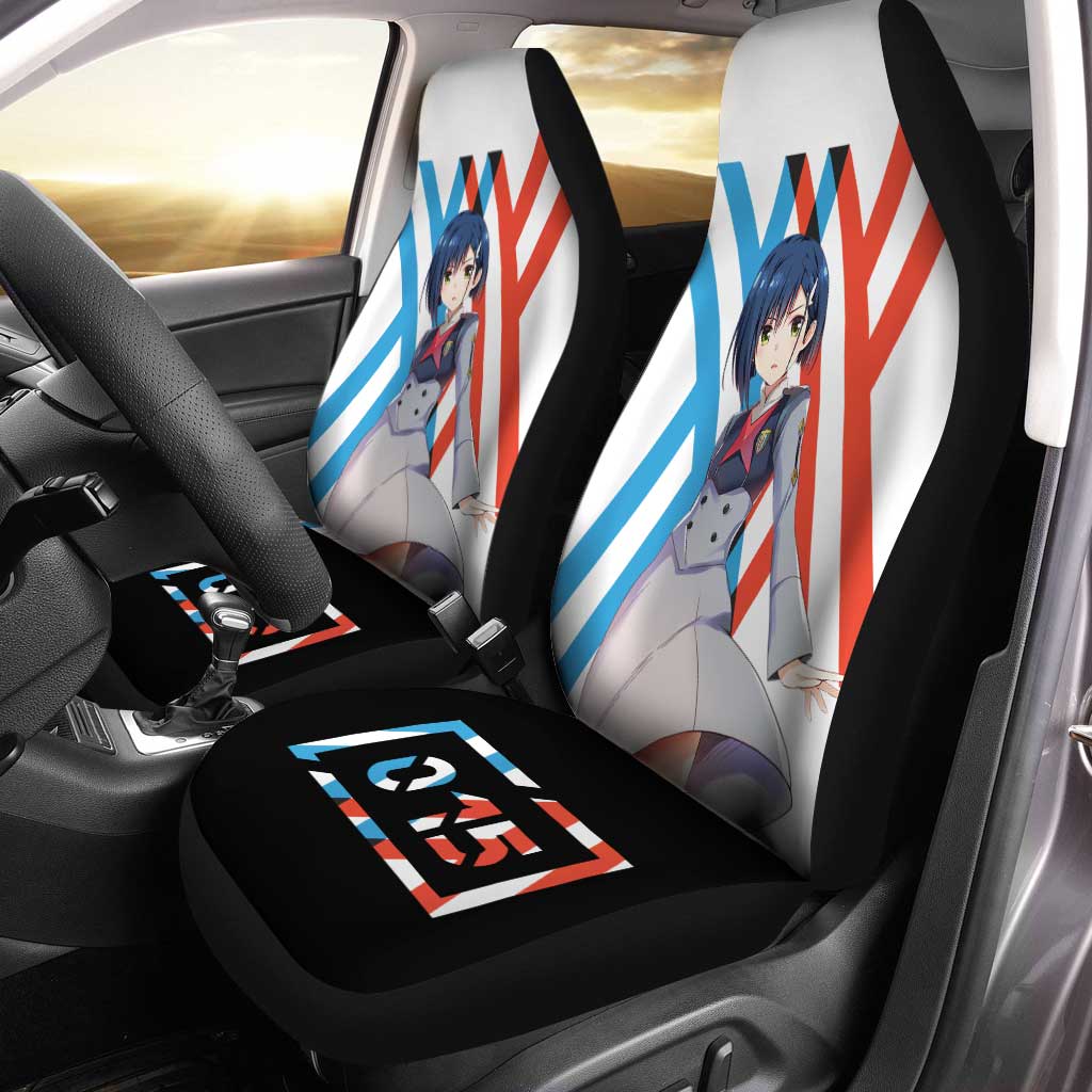 Code 015 Ichigo Car Seat Covers Custom Darling In The Franxx Anime Car Accessories - Gearcarcover - 1