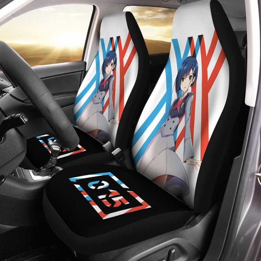 Code 015 Ichigo Car Seat Covers Custom Darling In The Franxx Anime Car Accessories - Gearcarcover - 1