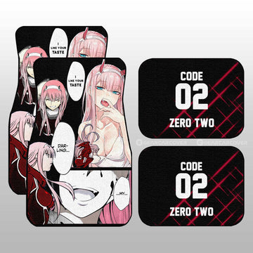 Code:002 Zero Two Car Floor Mats Custom DARLING In The FRANXX Anime For Anime Fans - Gearcarcover - 1