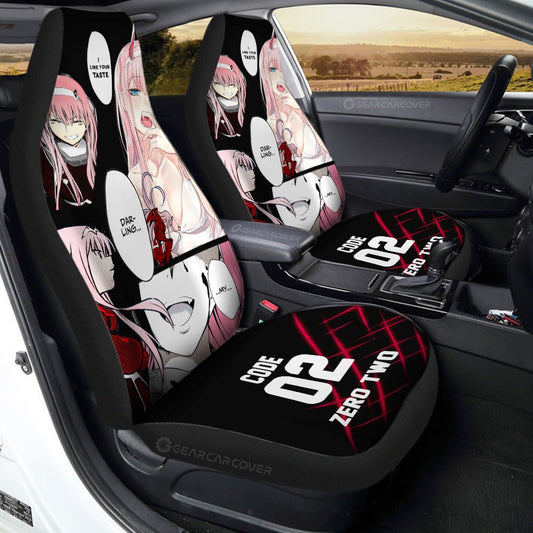 Code:002 Zero Two Car Seat Covers Custom DARLING In The FRANXX Anime For Anime Fans - Gearcarcover - 1
