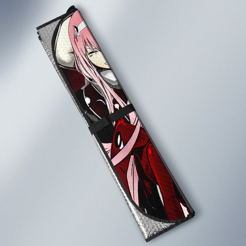 Code:002 Zero Two Car Sunshade Custom DARLING In The FRANXX Anime For Anime Fans - Gearcarcover - 3