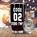 Code:002 Zero Two Tumbler Cup Custom DARLING In The FRANXX Anime For Anime Fans - Gearcarcover - 2