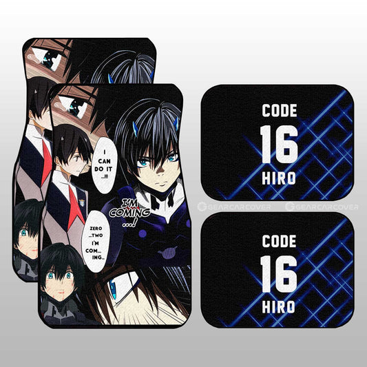 Code:016 Hiro Car Floor Mats Custom DARLING In The FRANXX Anime For Anime Fans - Gearcarcover - 1