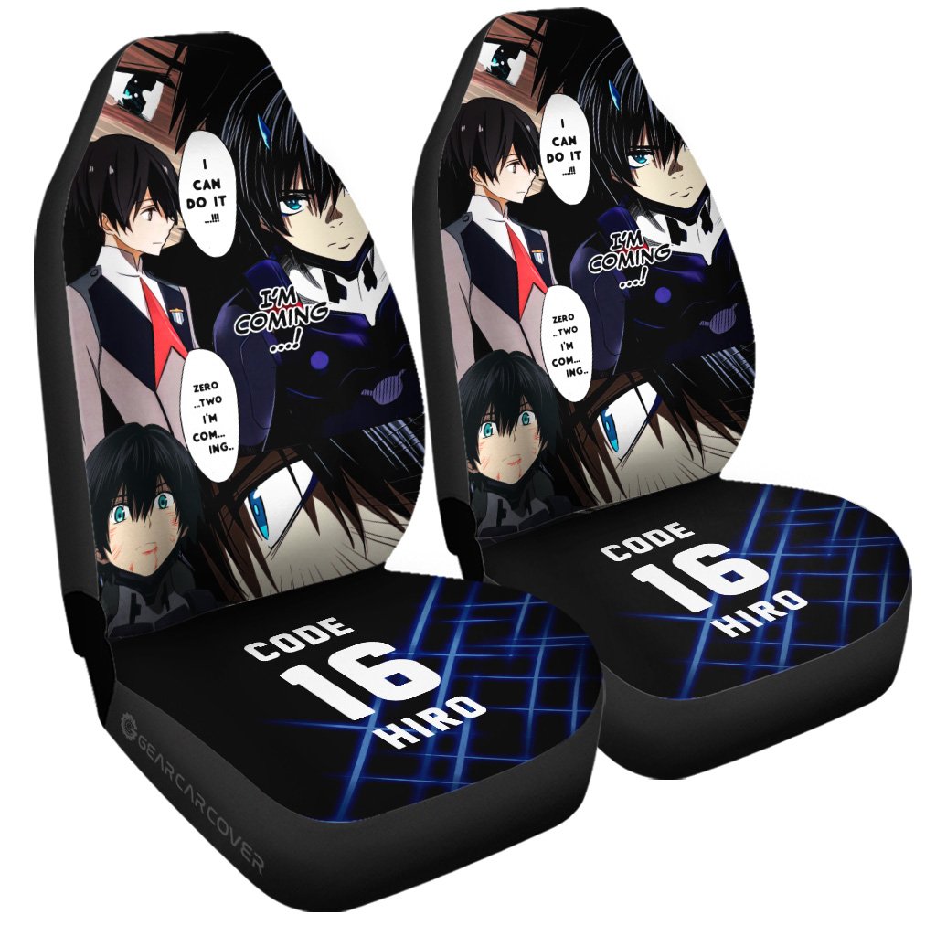 Code:016 Hiro Car Seat Covers Custom DARLING In The FRANXX Anime For Anime Fans - Gearcarcover - 3