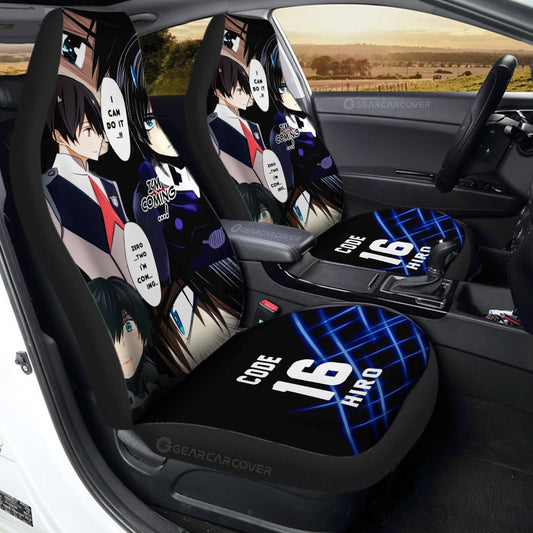 Code:016 Hiro Car Seat Covers Custom DARLING In The FRANXX Anime For Anime Fans - Gearcarcover - 1