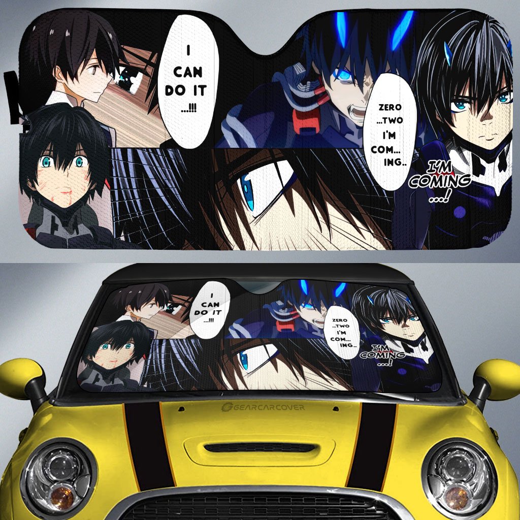 Code:016 Hiro Car Sunshade Custom DARLING In The FRANXX Anime For Anime Fans - Gearcarcover - 1