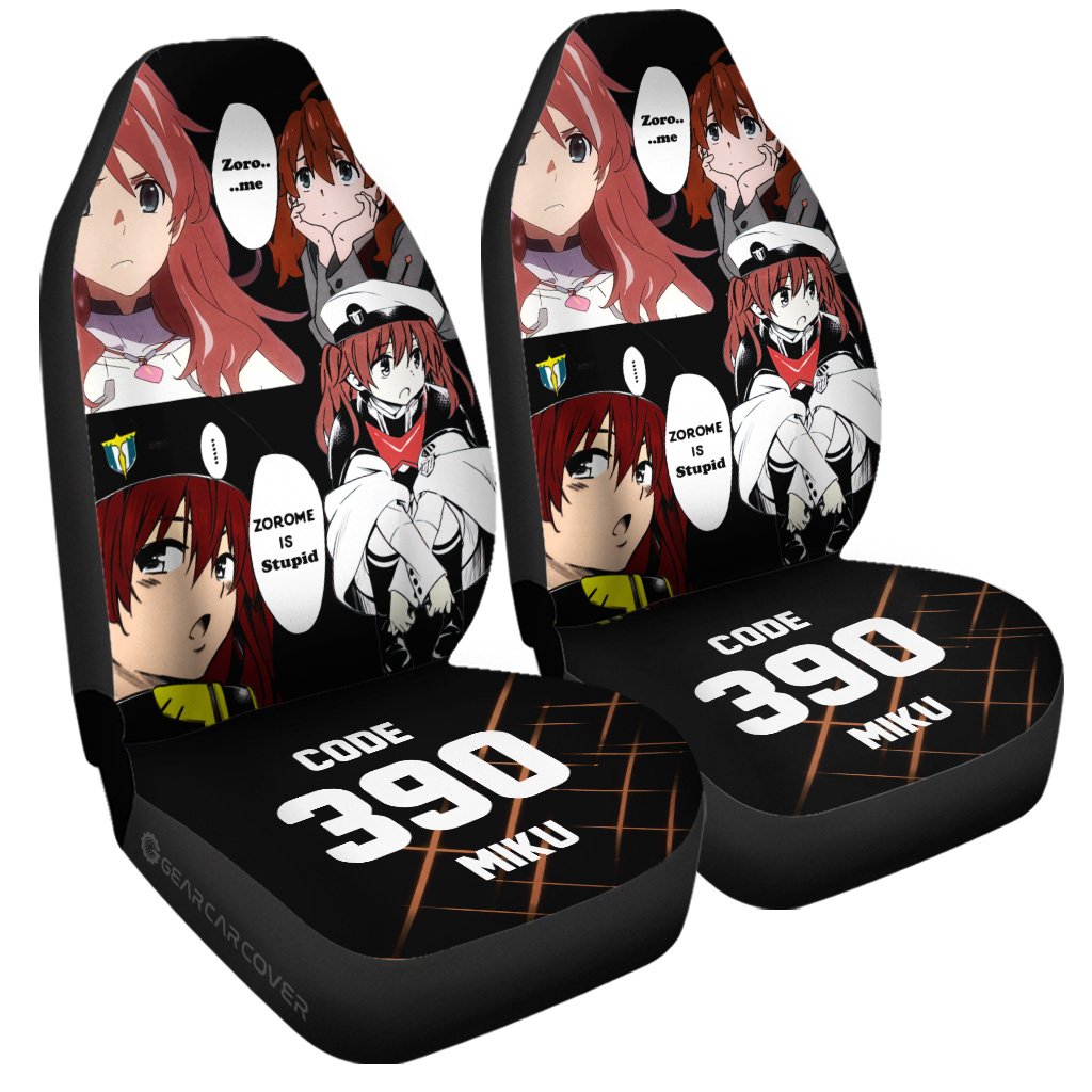 Code:390 Miku Car Seat Covers Custom DARLING In The FRANXX Anime Car Accessories - Gearcarcover - 3