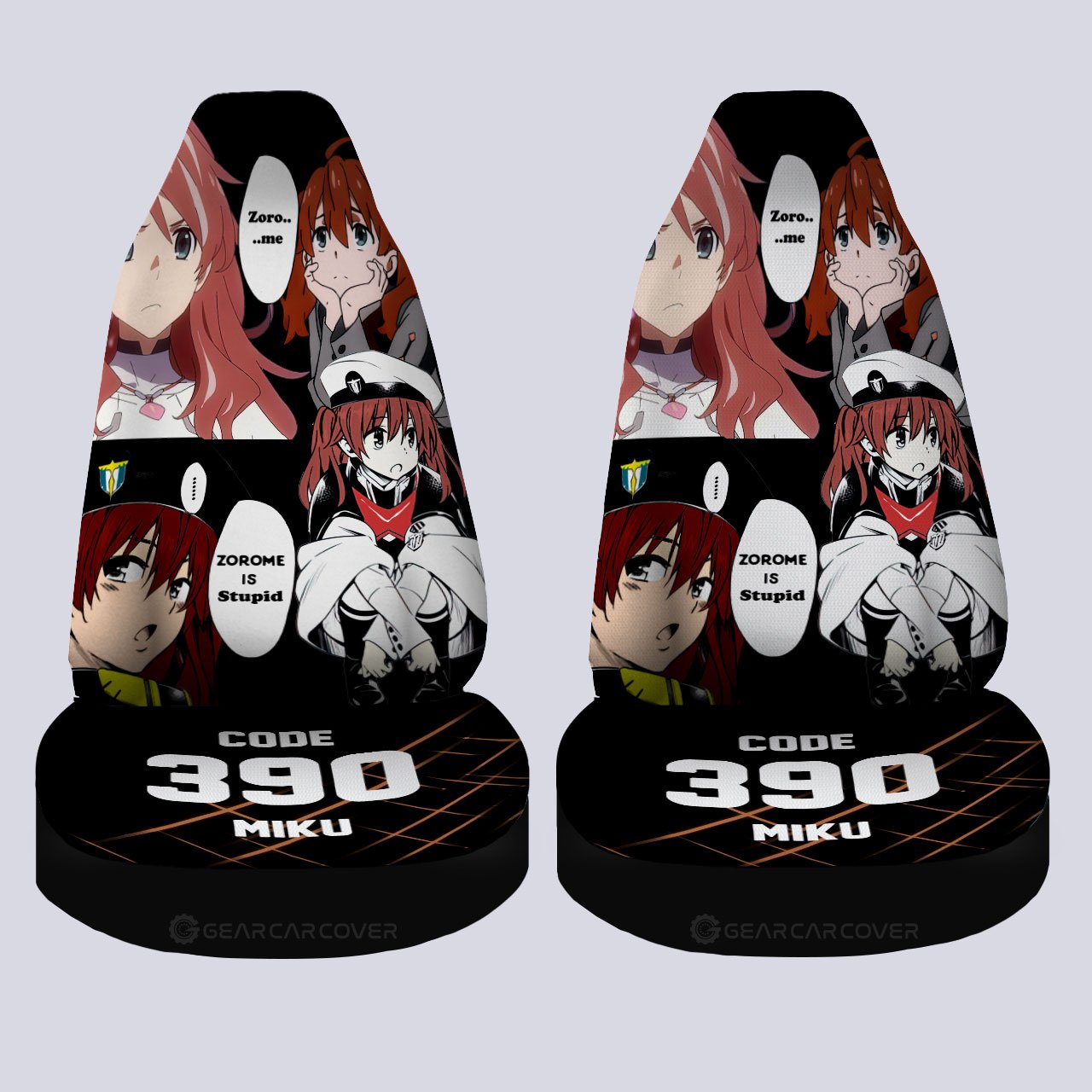 Code:390 Miku Car Seat Covers Custom DARLING In The FRANXX Anime Car Accessories - Gearcarcover - 4