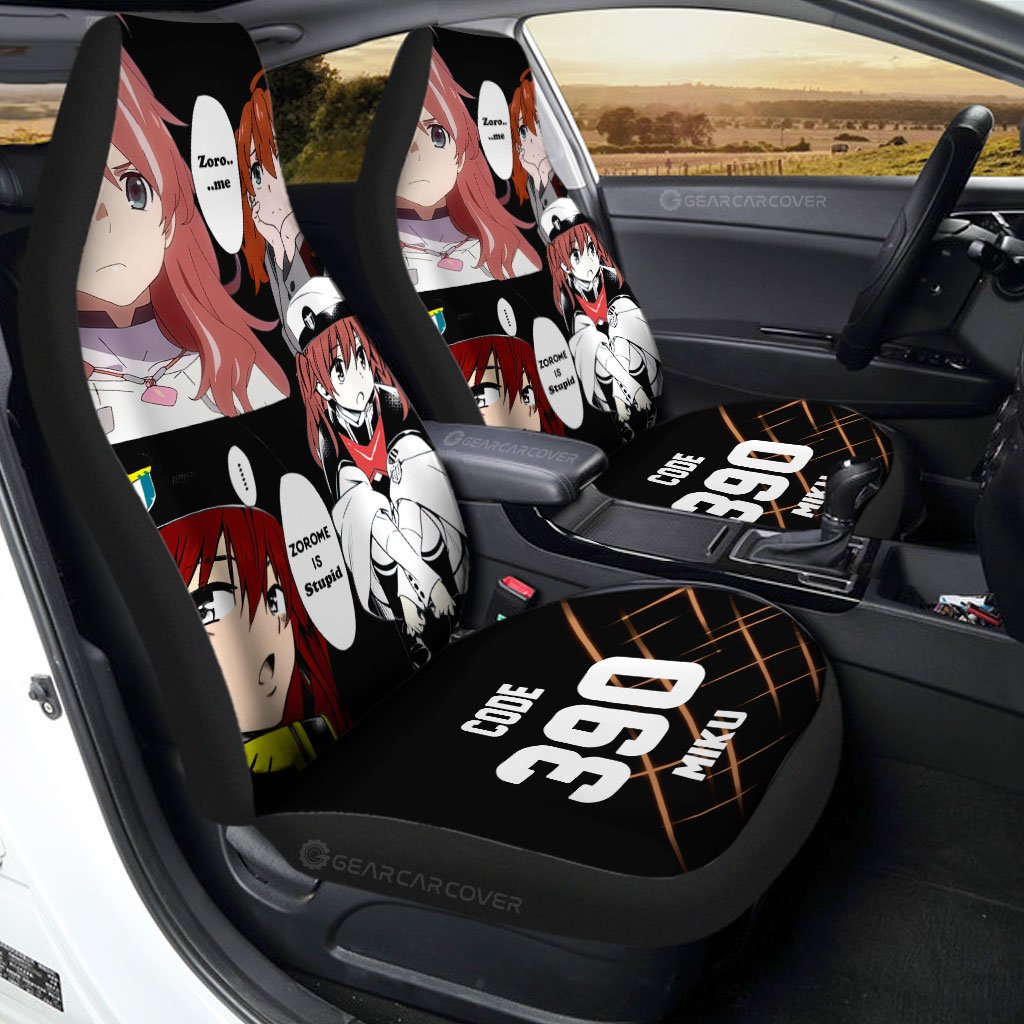 Code:390 Miku Car Seat Covers Custom DARLING In The FRANXX Anime Car Accessories - Gearcarcover - 1