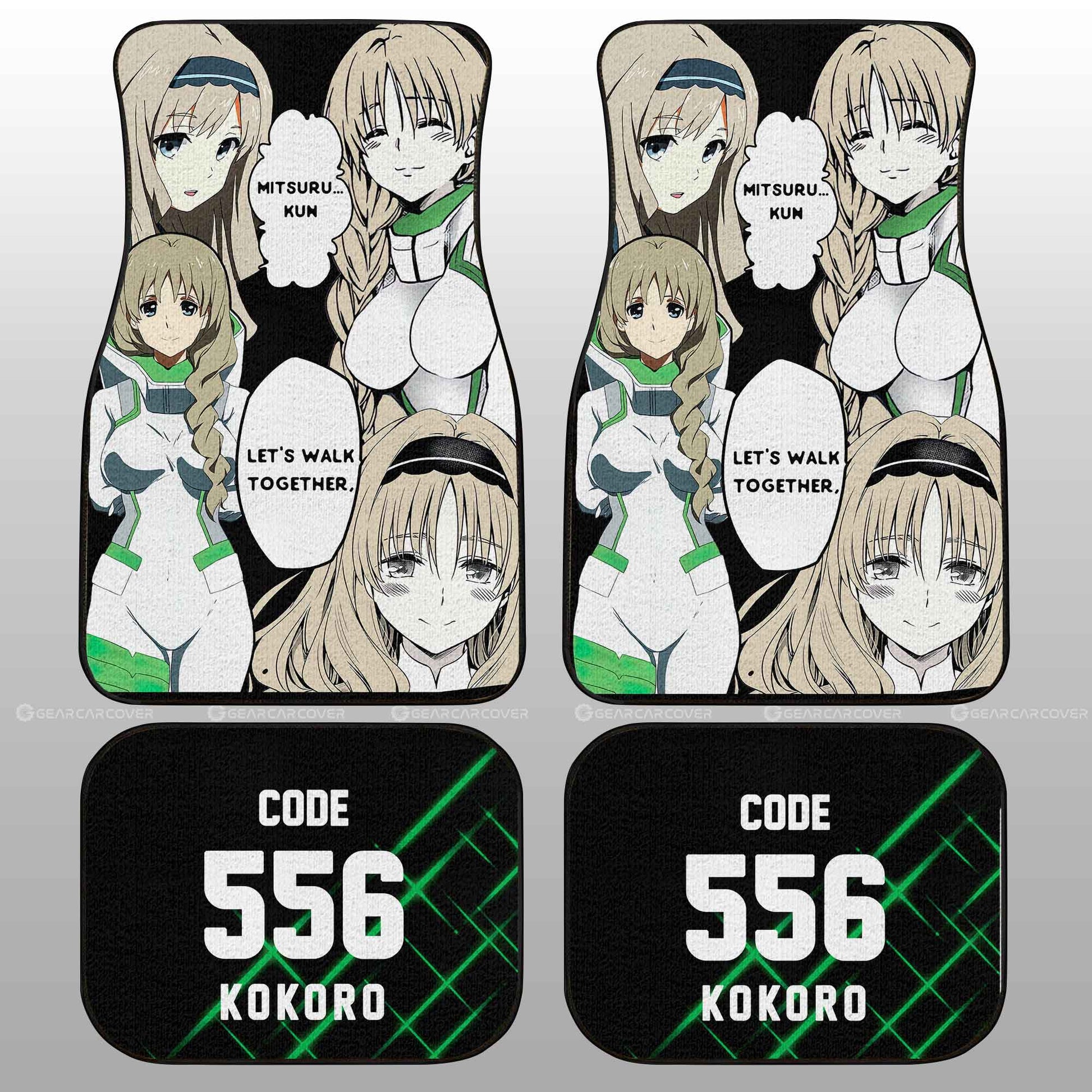 Code:556 Kokoro Car Floor Mats Custom DARLING In The FRANXX Anime Car Accessories - Gearcarcover - 2