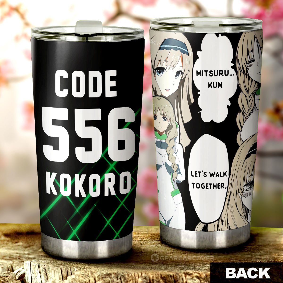 Code:556 Kokoro Tumbler Cup Custom DARLING In The FRANXX Anime Car Accessories - Gearcarcover - 1