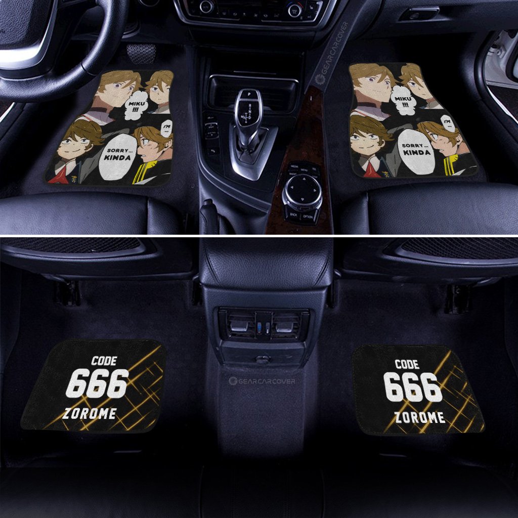 Code:666 Zorome Car Floor Mats Custom DARLING In The FRANXX Anime Car Accessories - Gearcarcover - 3