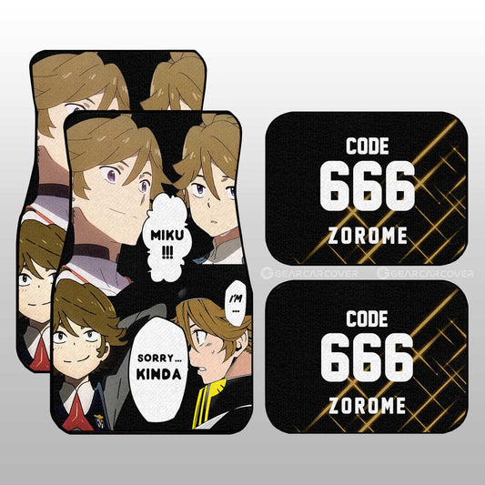 Code:666 Zorome Car Floor Mats Custom DARLING In The FRANXX Anime Car Accessories - Gearcarcover - 1