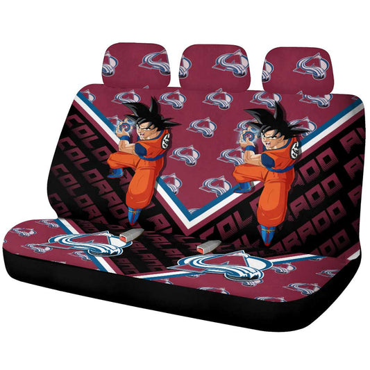 Colorado Avalanche Car Back Seat Cover Custom Car Decorations For Fans - Gearcarcover - 1