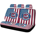 Colorado Avalanche Car Back Seat Cover Custom US Flag Style - Gearcarcover - 1