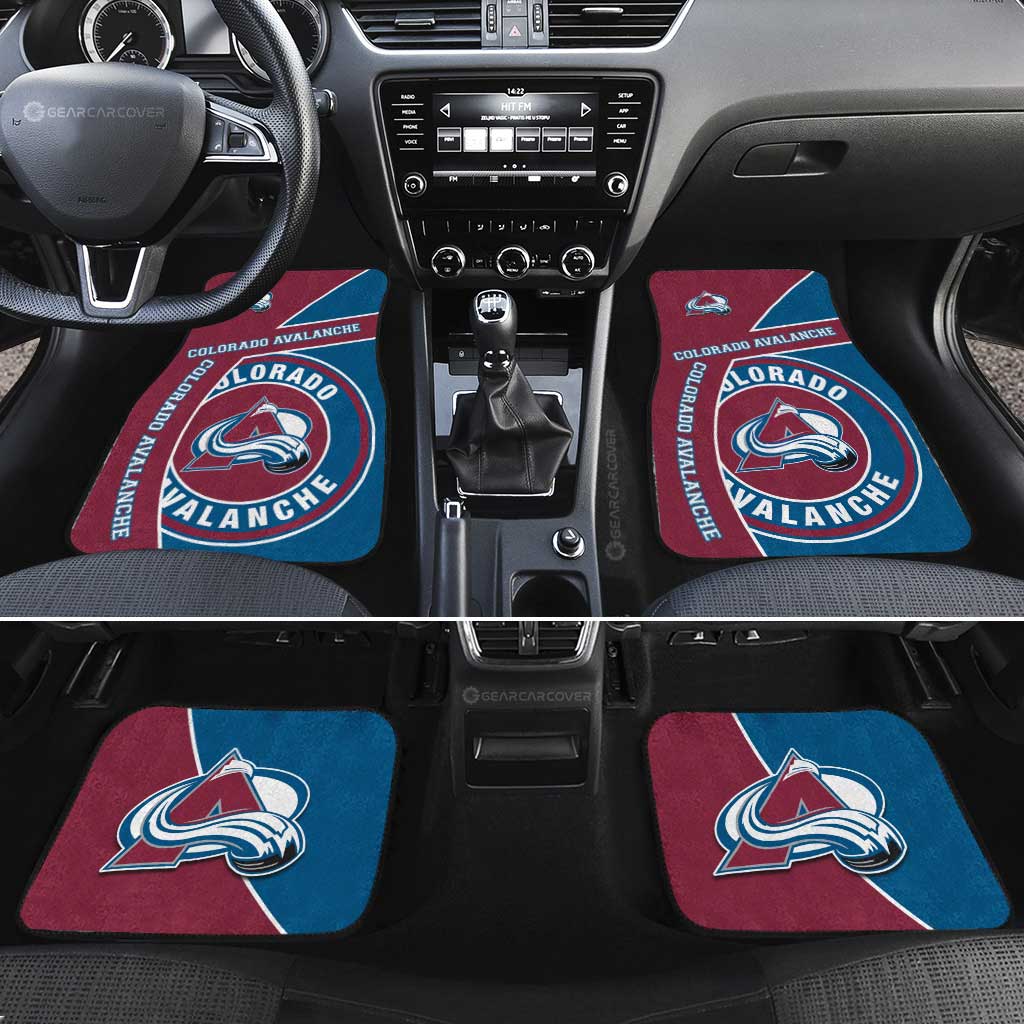 Colorado Avalanche Car Floor Mats Custom Car Accessories For Fans - Gearcarcover - 2