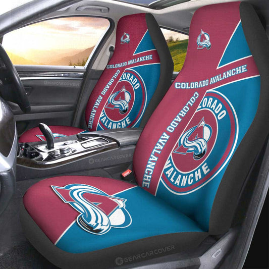 Colorado Avalanche Car Seat Covers Custom Car Accessories For Fans - Gearcarcover - 2