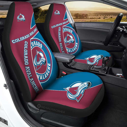 Colorado Avalanche Car Seat Covers Custom Car Accessories For Fans - Gearcarcover - 1