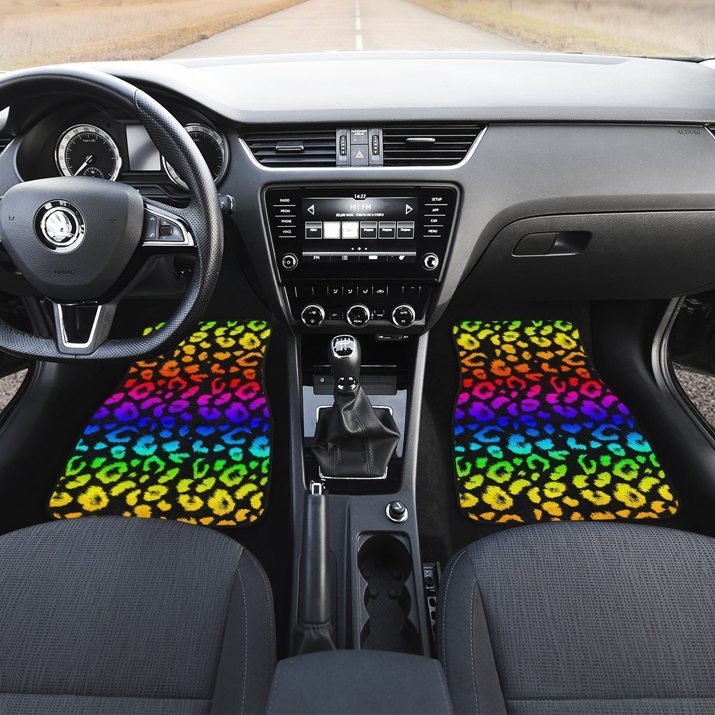 Colorful Cheetah Print Car Floor Mats Custom Skin Animal Car Accessories - Gearcarcover - 4