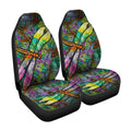 Colorful Dragonfly Car Seat Covers Custom Dragonfly Car Accessories - Gearcarcover - 3