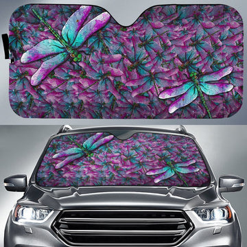 Colorful Dragonfly Car Sunshade Custom Colorful Car Accessories - Gearcarcover - 1