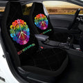 Colorful Flower Peace Car Seat Covers Get Your Happy On - Gearcarcover - 2
