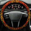Colorful Leopard Skin Steering Wheel Cover Custom Animal Skin Printed Car Interior Accessories - Gearcarcover - 5