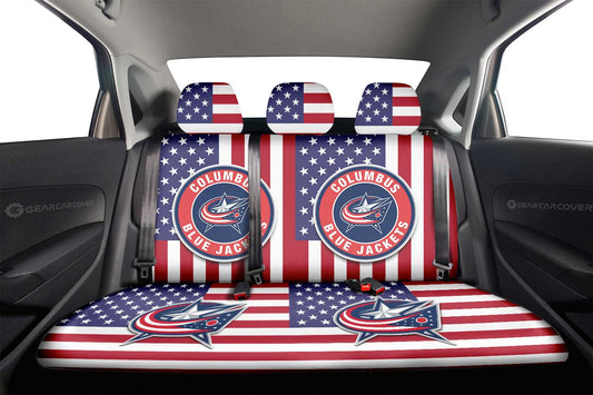 Columbus Blue Jackets Car Back Seat Cover Custom Car Accessories - Gearcarcover - 2