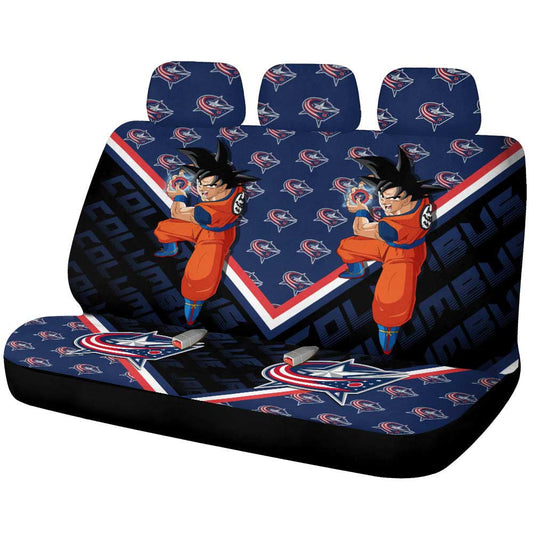Columbus Blue Jackets Car Back Seat Cover Custom Car Decorations For Fans - Gearcarcover - 1