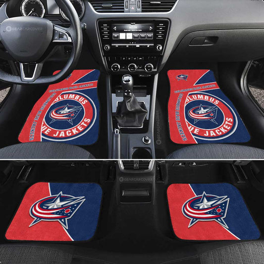 Columbus Blue Jackets Car Floor Mats Custom Car Accessories For Fans - Gearcarcover - 2