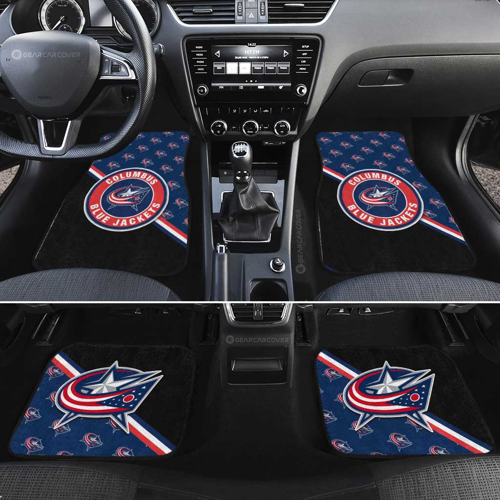 Columbus Blue Jackets Car Floor Mats Custom Car Accessories For Fans - Gearcarcover - 2