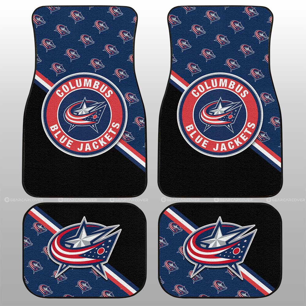 Columbus Blue Jackets Car Floor Mats Custom Car Accessories For Fans - Gearcarcover - 1