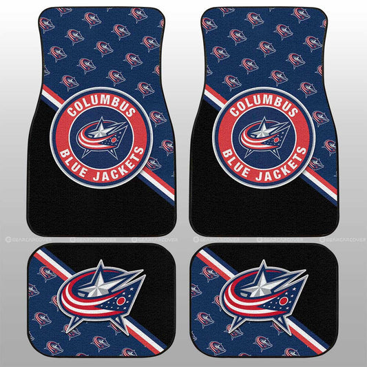 Columbus Blue Jackets Car Floor Mats Custom Car Accessories For Fans - Gearcarcover - 1