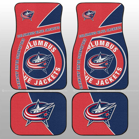 Columbus Blue Jackets Car Floor Mats Custom Car Accessories For Fans - Gearcarcover - 1
