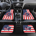 Columbus Blue Jackets Car Floor Mats Custom US Flag Style - Gearcarcover - 2