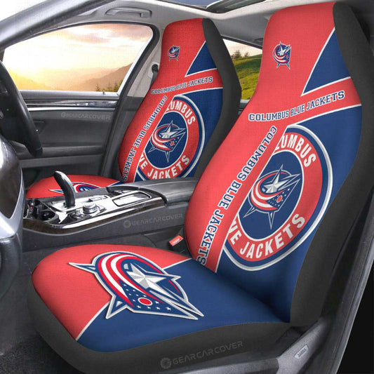 Columbus Blue Jackets Car Seat Covers Custom Car Accessories For Fans - Gearcarcover - 2