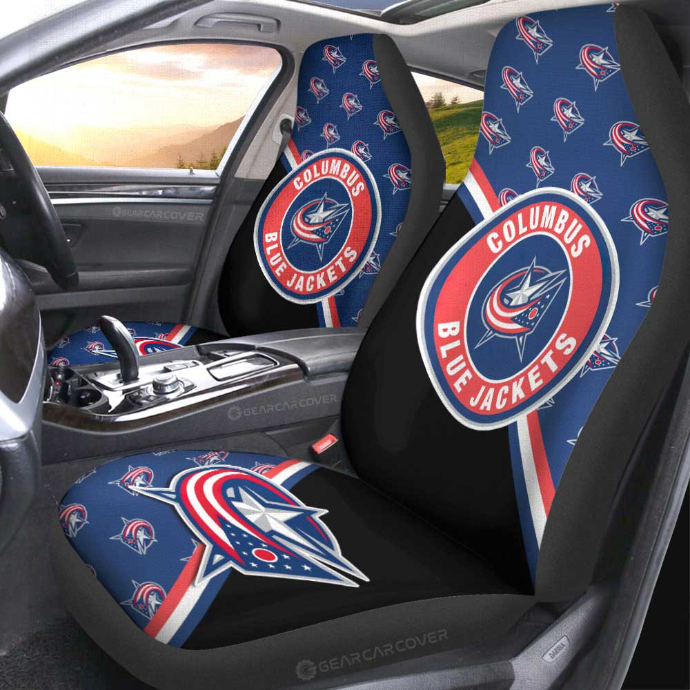Columbus Blue Jackets Car Seat Covers Custom Car Accessories For Fans - Gearcarcover - 2