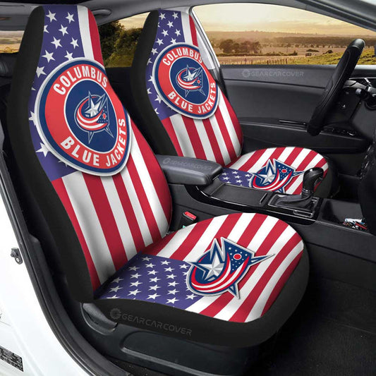 Columbus Blue Jackets Car Seat Covers Custom Car Decor Accessories - Gearcarcover - 1