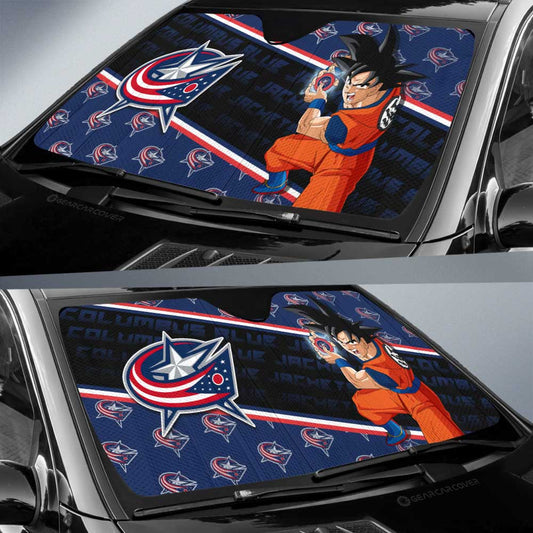 Columbus Blue Jackets Car Sunshade Custom Car Decorations For Fans - Gearcarcover - 2