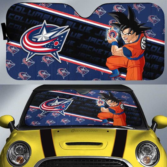 Columbus Blue Jackets Car Sunshade Custom Car Decorations For Fans - Gearcarcover - 1