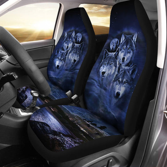 Cool Wolf Car Seat Covers Custom Car Interior Accessories - Gearcarcover - 2