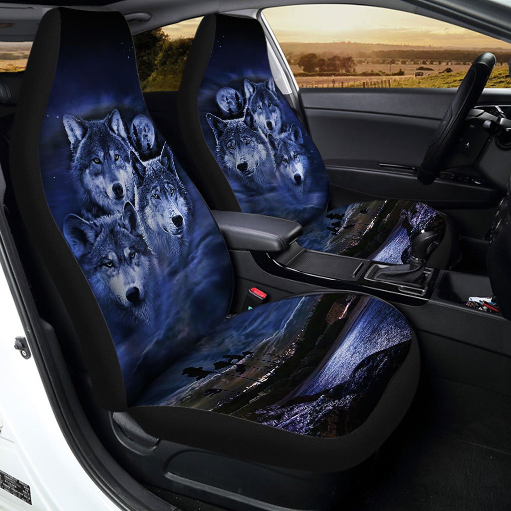 Cool Wolf Car Seat Covers Custom Car Interior Accessories - Gearcarcover - 1