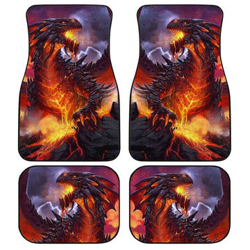 Coolest Burning Dragon Car Floor Mats Custom Cool Car Accessories - Gearcarcover - 1