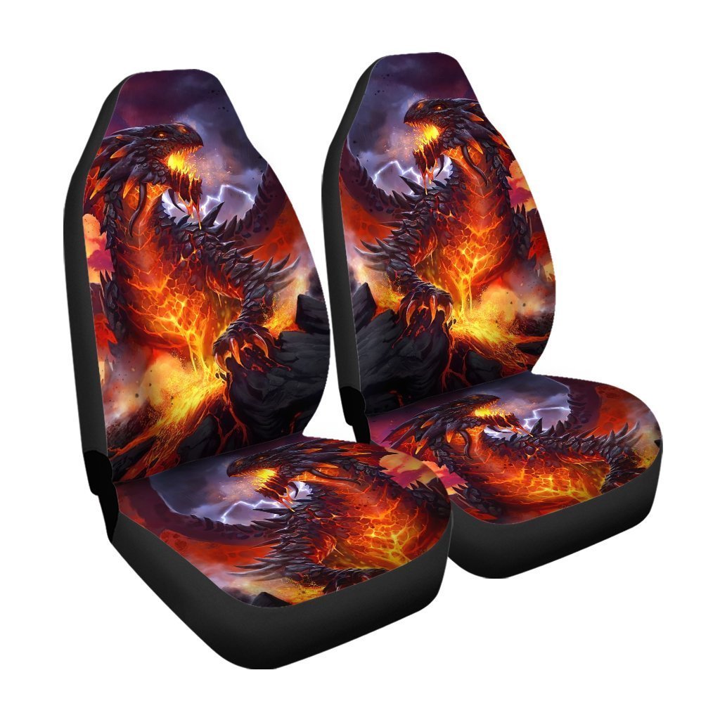 Coolest Burning Dragon Car Seat Covers Custom Car Accessories - Gearcarcover - 3