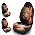 Coolest Pitbull Dog Car Seat Covers Custom American Flag Car Accessories - Gearcarcover - 4