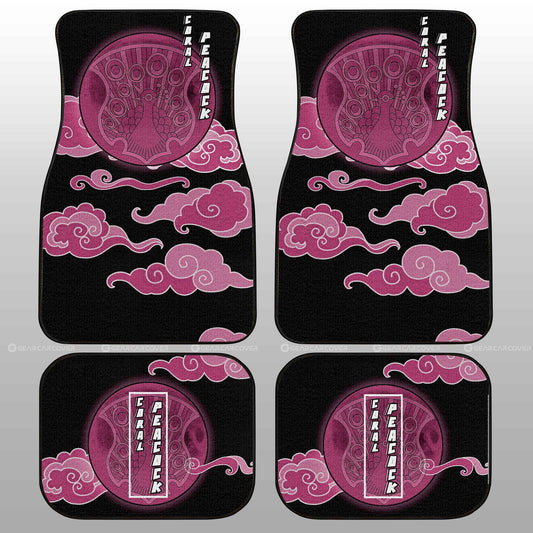 Coral Peacock Car Floor Mats Custom Black Clover Anime Car Interior Accessories - Gearcarcover - 2